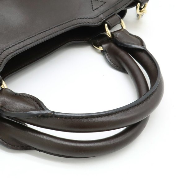 BURBERRY Shadow Horse Nova Check Tote Bag Shoulder PVC Leather Beige Dark Brown - Picture 5 of 10